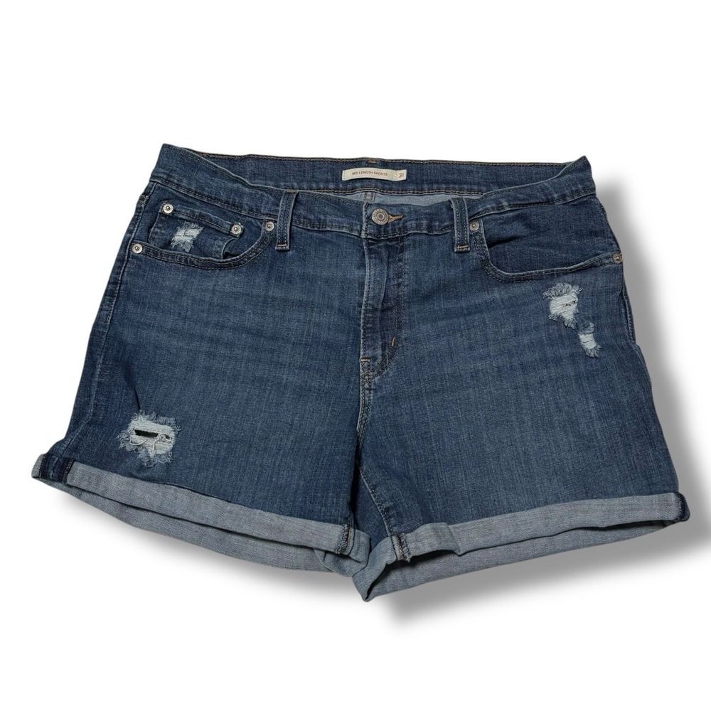 Levi's Women's High Waisted Denim Shorts Size 32 x 4.5 (Measured)